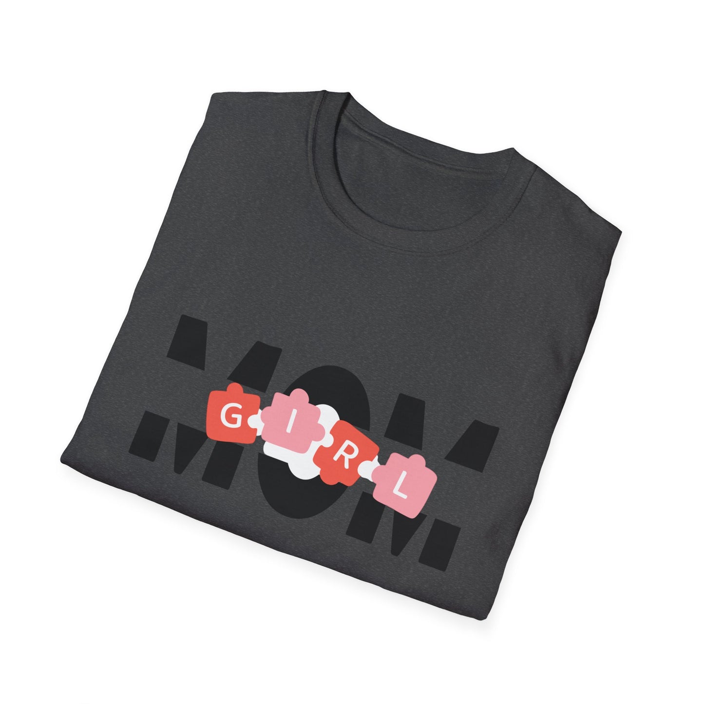 Mom GIRL Graphic Tee — Pink Flower Letters Motherhood Gift