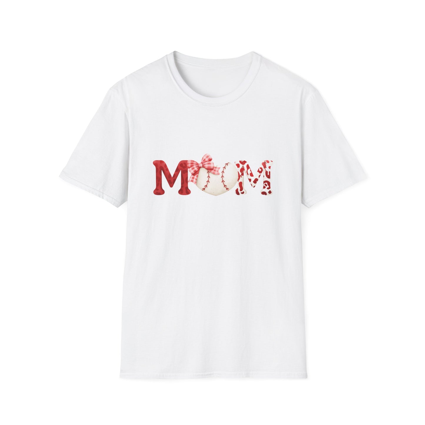 Mom Baseball Tee – 'MOM' Heart Baseball Graphic Mother's Day Shirt