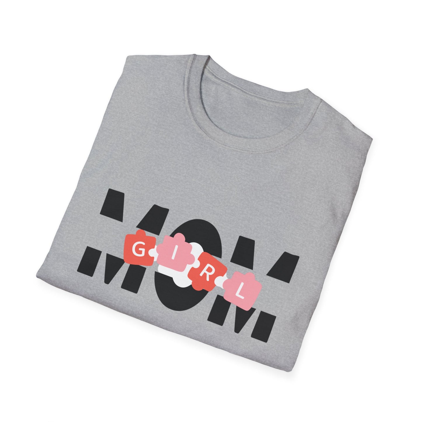 Mom GIRL Graphic Tee — Pink Flower Letters Motherhood Gift