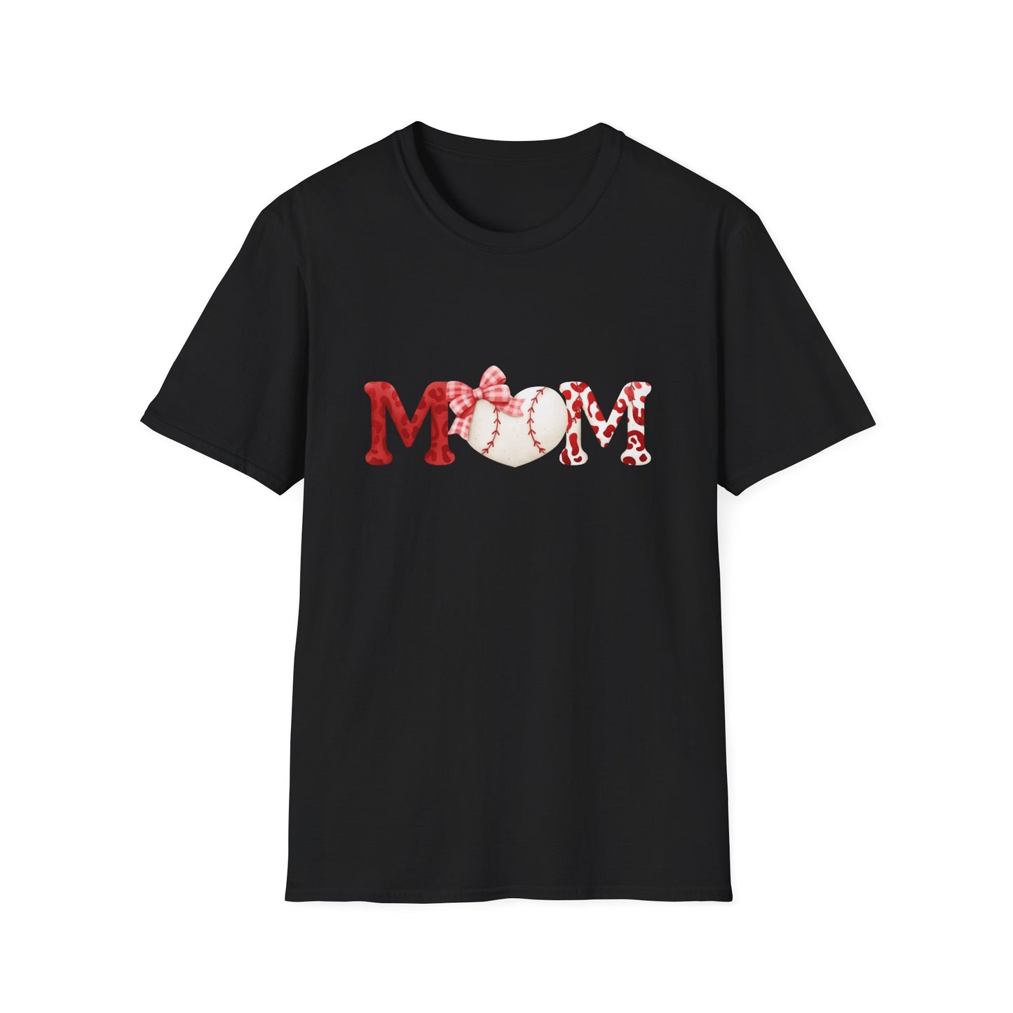 Mom Baseball Tee – 'MOM' Heart Baseball Graphic Mother's Day Shirt