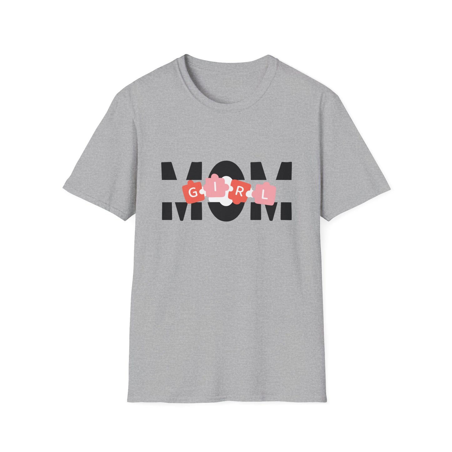 Mom GIRL Graphic Tee — Pink Flower Letters Motherhood Gift