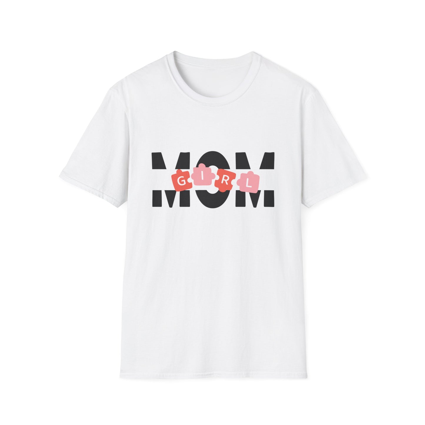 Mom GIRL Graphic Tee — Pink Flower Letters Motherhood Gift
