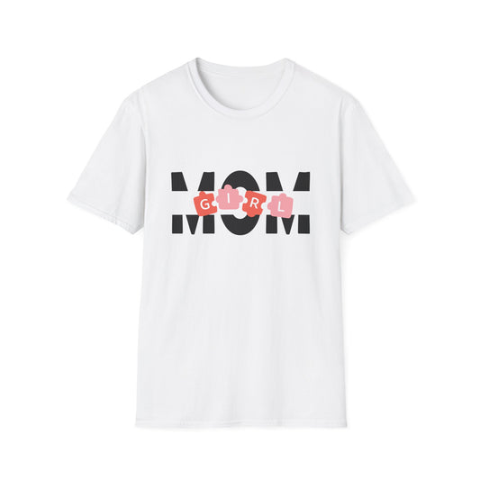 Mom GIRL Graphic Tee — Pink Flower Letters Motherhood Gift