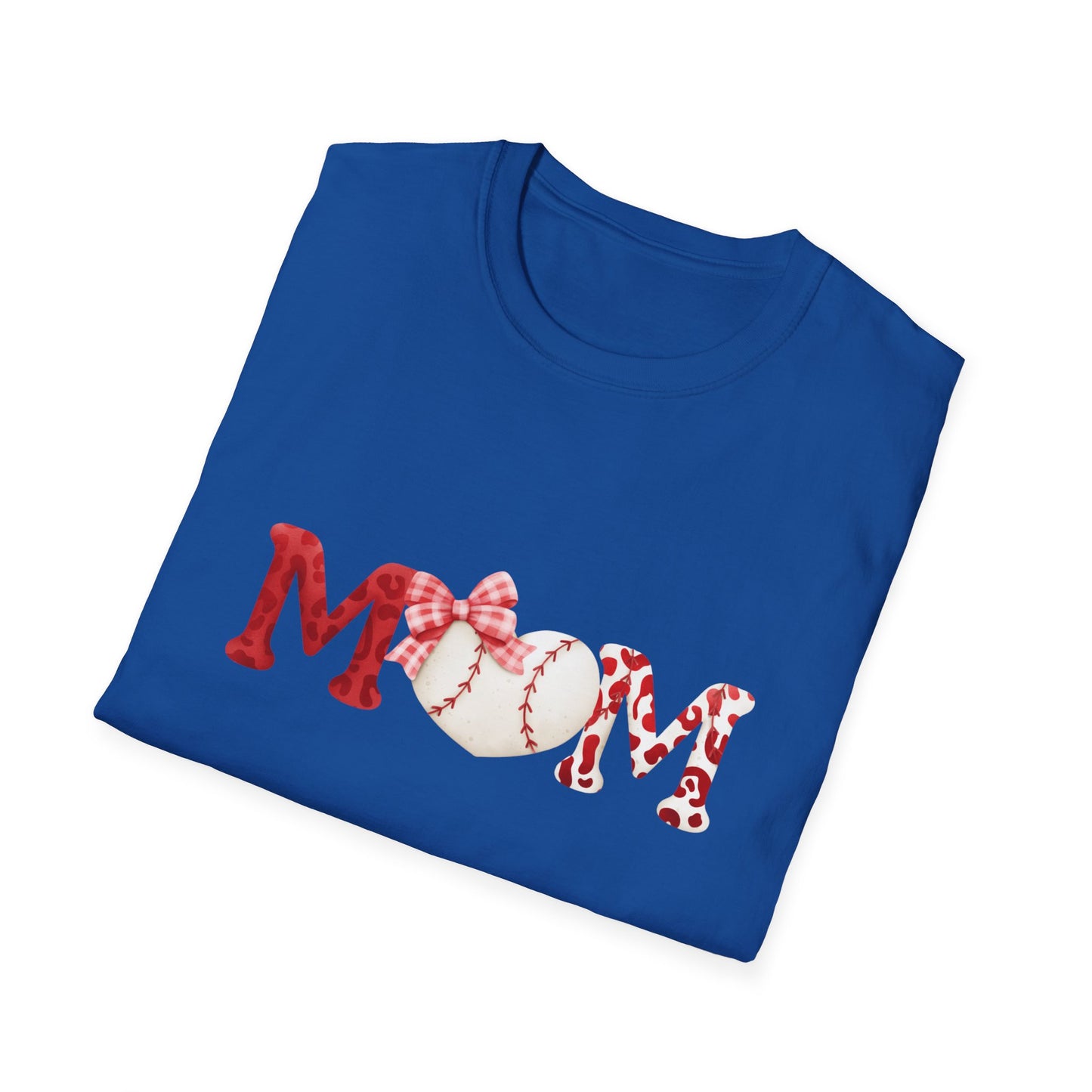 Mom Baseball Tee – 'MOM' Heart Baseball Graphic Mother's Day Shirt