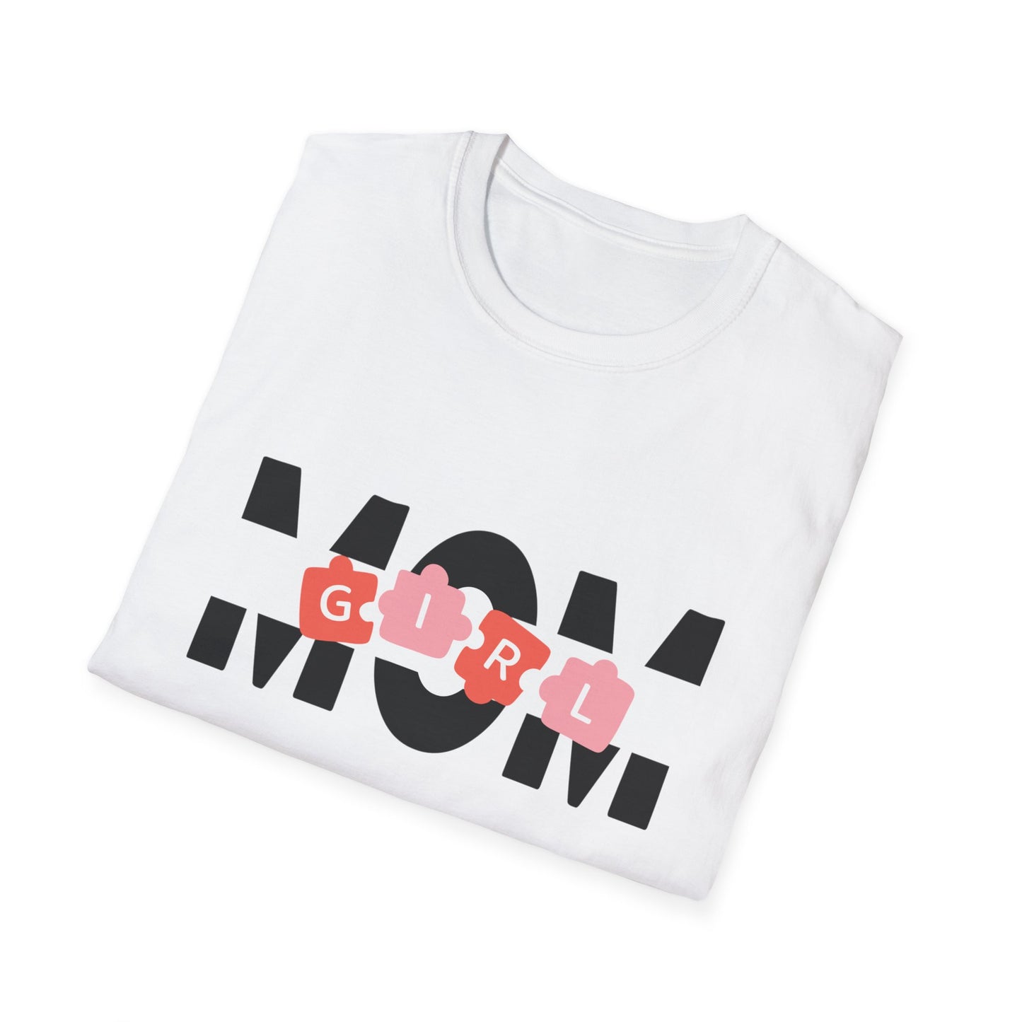Mom GIRL Graphic Tee — Pink Flower Letters Motherhood Gift