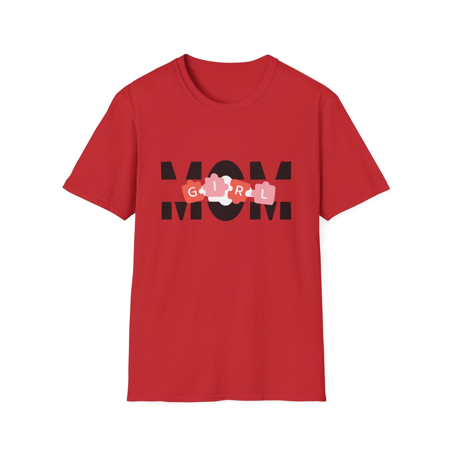 Mom GIRL Graphic Tee — Pink Flower Letters Motherhood Gift