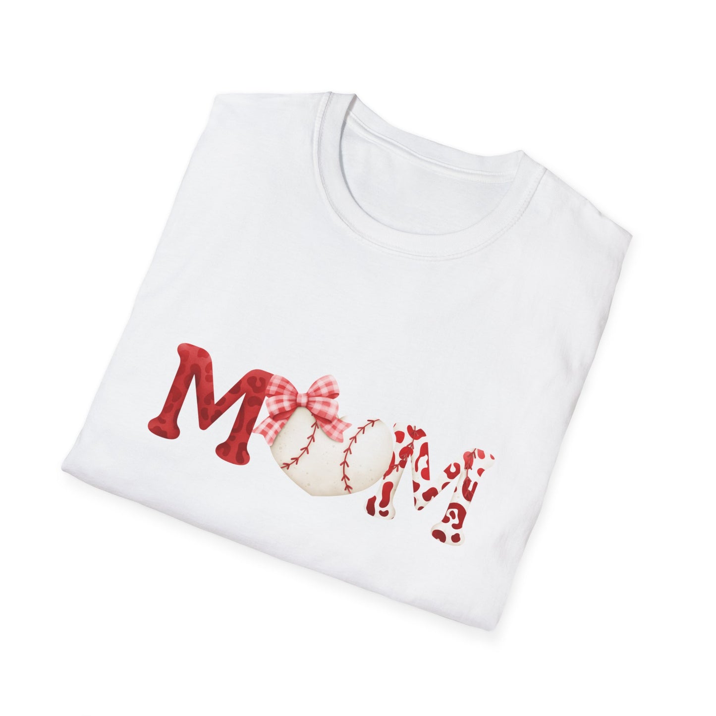 Mom Baseball Tee – 'MOM' Heart Baseball Graphic Mother's Day Shirt