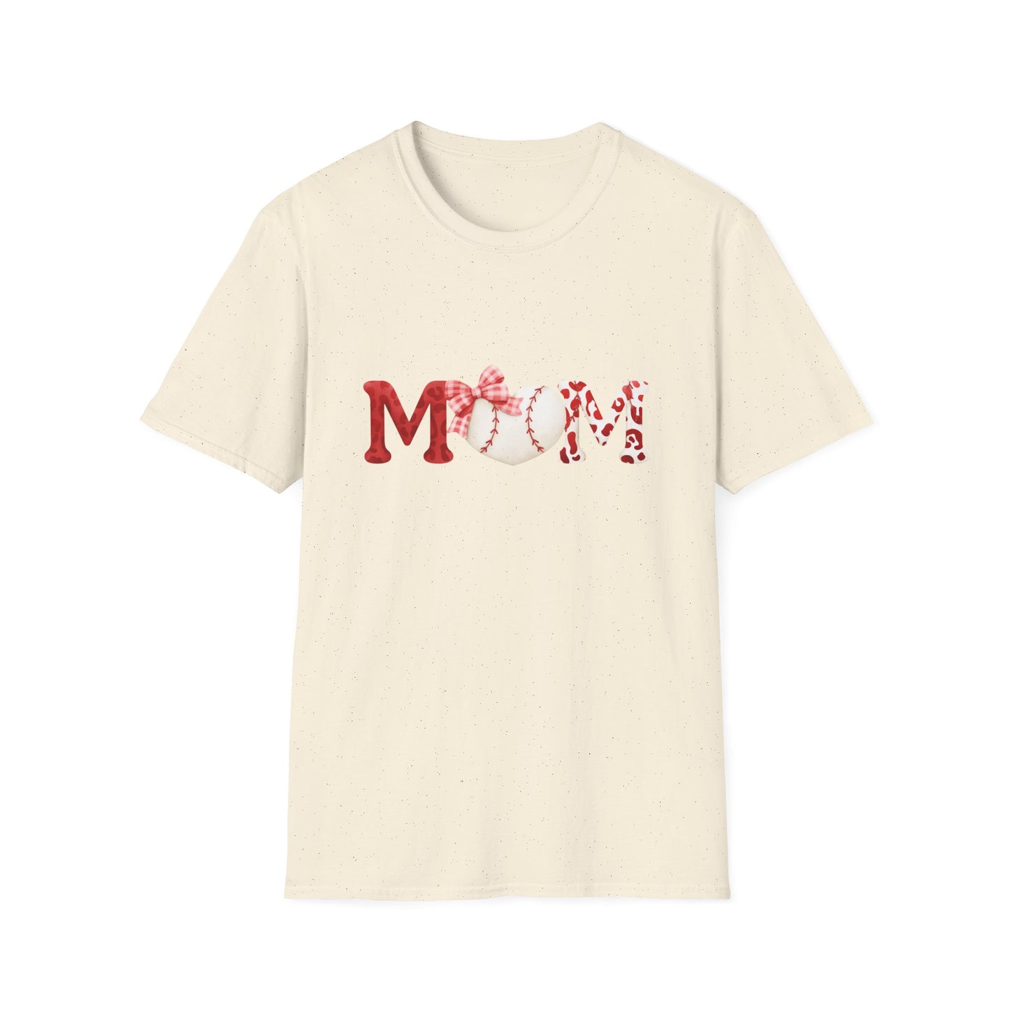 Mom Baseball Tee – 'MOM' Heart Baseball Graphic Mother's Day Shirt