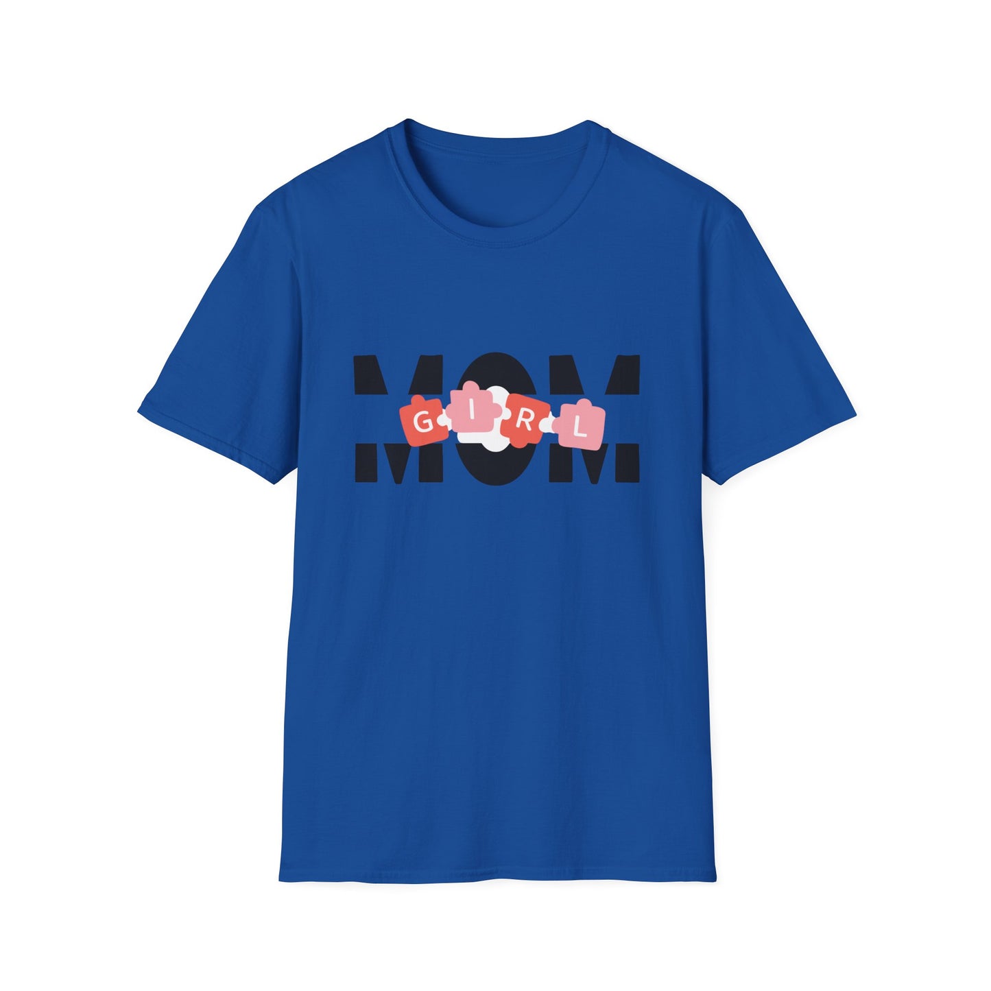Mom GIRL Graphic Tee — Pink Flower Letters Motherhood Gift