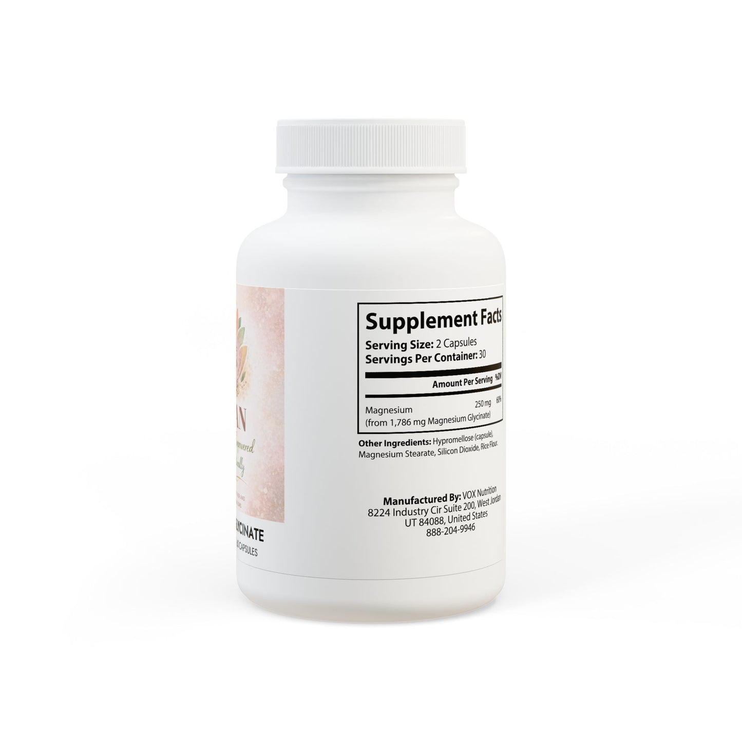 Magnesium Glycinate Supplement (60 Capsules)
