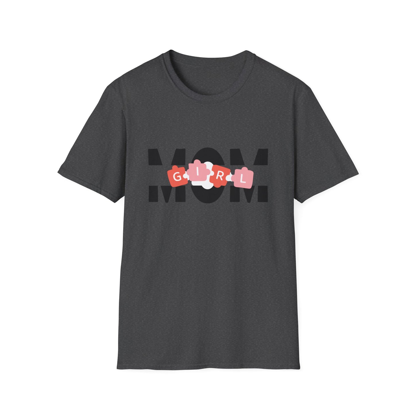 Mom GIRL Graphic Tee — Pink Flower Letters Motherhood Gift