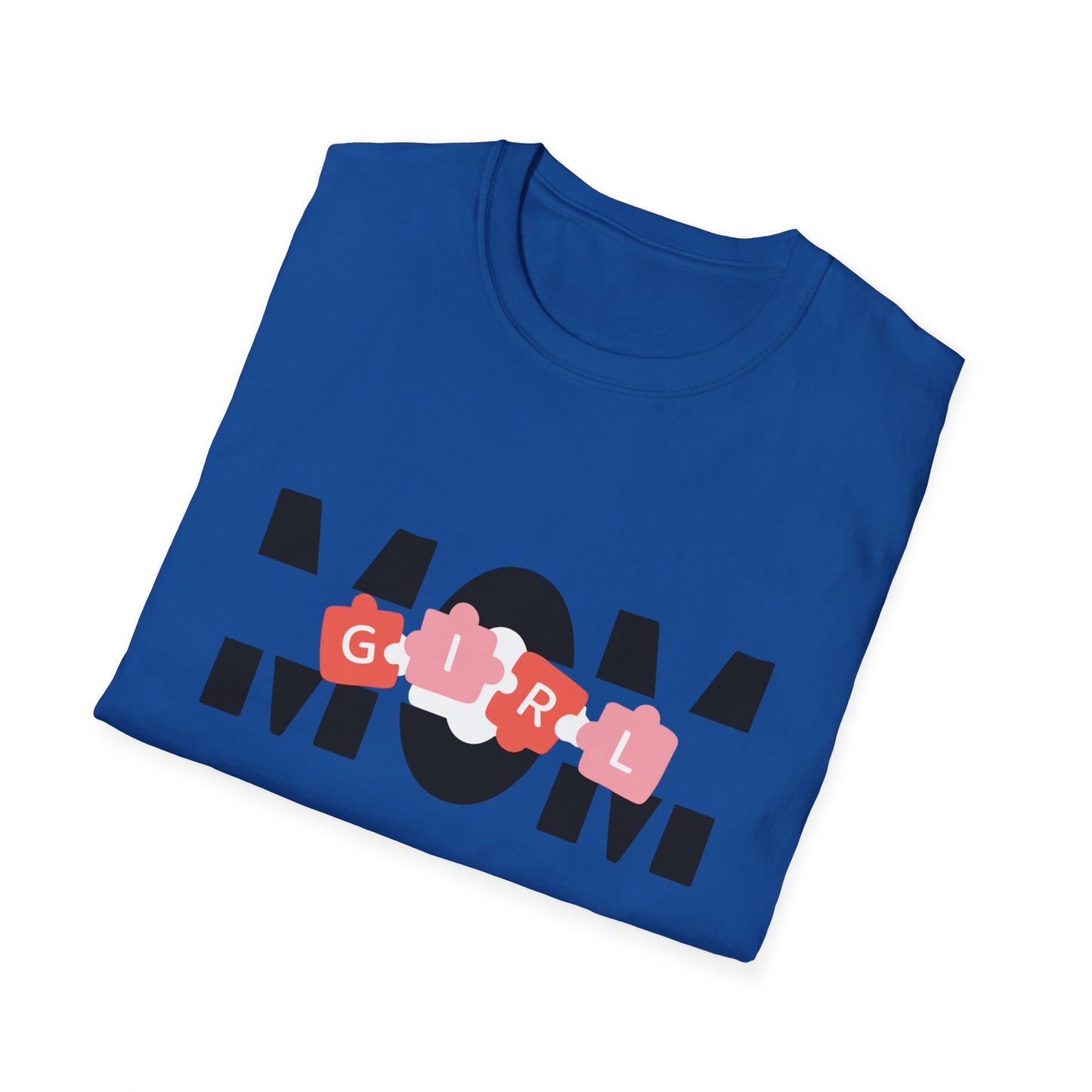 Mom GIRL Graphic Tee — Pink Flower Letters Motherhood Gift
