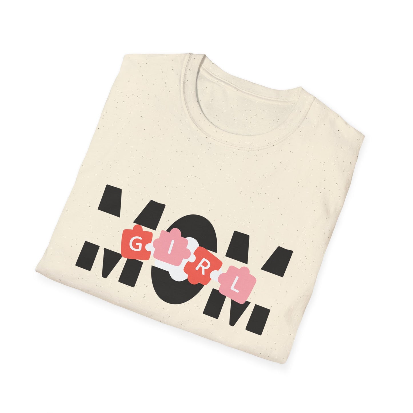 Mom GIRL Graphic Tee — Pink Flower Letters Motherhood Gift