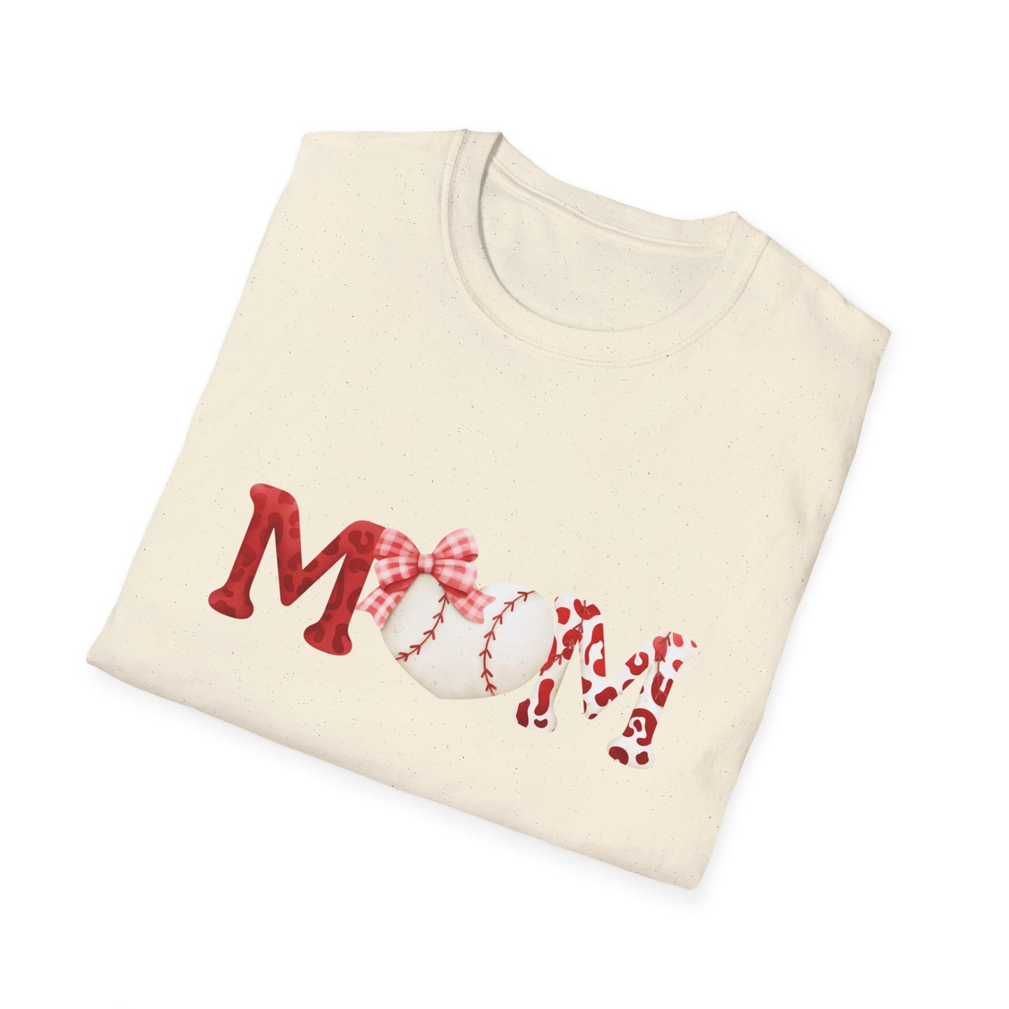 Mom Baseball Tee – 'MOM' Heart Baseball Graphic Mother's Day Shirt