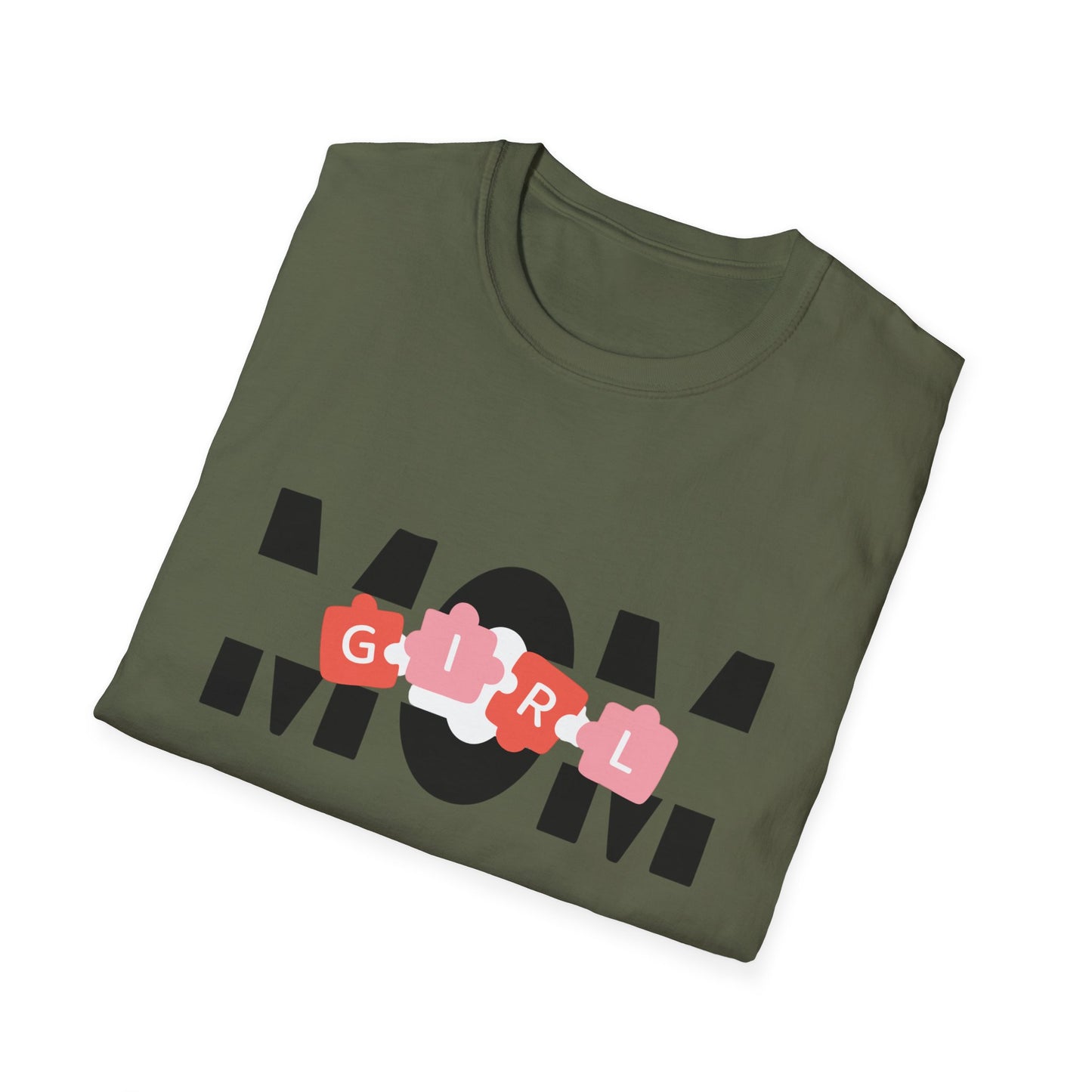 Mom GIRL Graphic Tee — Pink Flower Letters Motherhood Gift